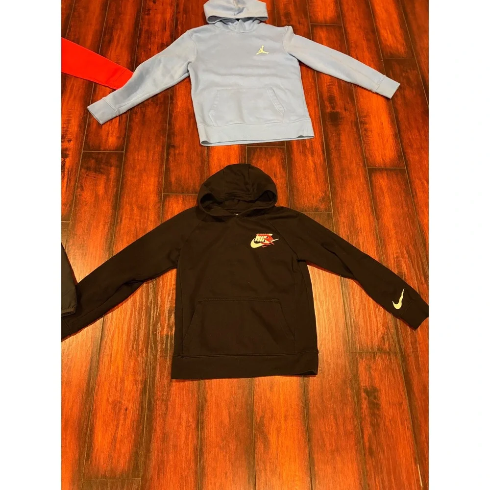 Kids Athletic Hoodie Bundle Under Armour Jordan Nike 3 Brand Size M 10-12 6pc